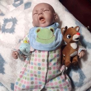 "Sleepy Frog" Reborn Doll